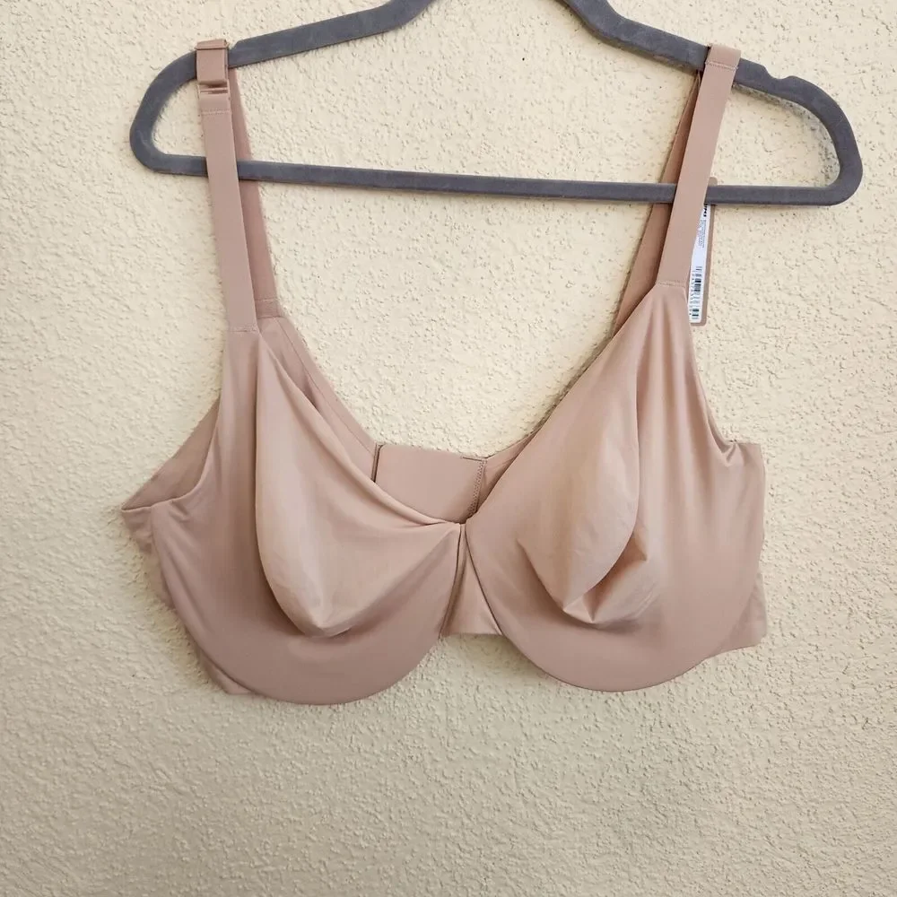 SKIMS Smoothing Full Coverage Underwire Bra Womens Size 44D Nude Clay NWT Comfor - Picture 4 of 10